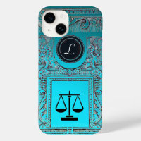 JUSTICE LEGAL OFFICE, ATTORNEY Monogram Teal Blue
