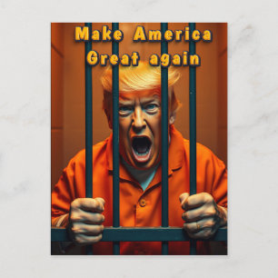 Justice MAGA Trump Support Kamala Walz Funny Humou Postcard