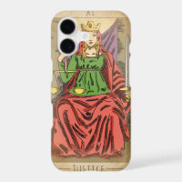 Justice major arcana tarot card scales distressed