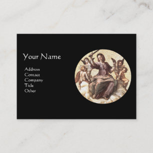 JUSTICE Monogram, Black Business Card