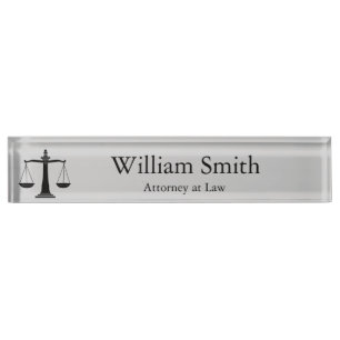 Justice of Scales Customisable Lawyer Nameplate