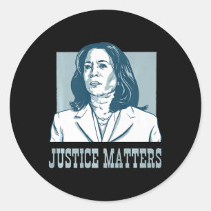 Justice Problems Harris W Presidential Election 20 Classic Round Sticker
