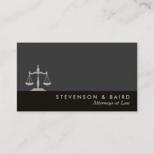 Justice Scale Attorney at Law Business Card