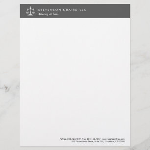 Justice Scale Attorney Letterhead