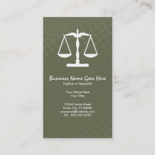 justice scale business card