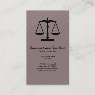 justice scale business card