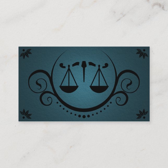justice scale sophistications business card (Front)