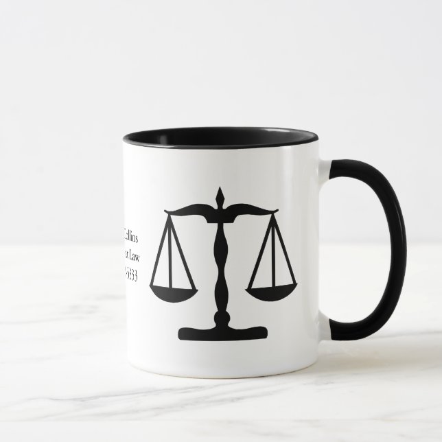Justice Scales ~ Black Mug (Right)