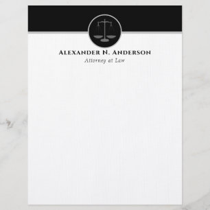 Justice Scales Custom Letterhead