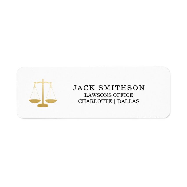 Justice Scales Gold Foil Attorney (Front)
