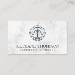 Justice Scales Law Office Corporate Appointment Card