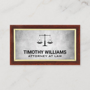Justice Scales   Lawyer Business Card