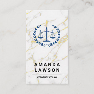 Justice Scales   Lawyer   White Marble Appointment Card