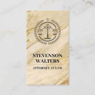 Justice Scales Marble Gold Appointment Card