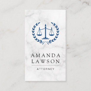 Justice Scales Marble Law Appointment Card