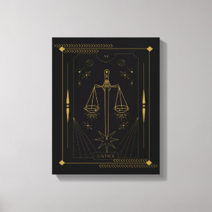 Justice Tarot card art Canvas Print