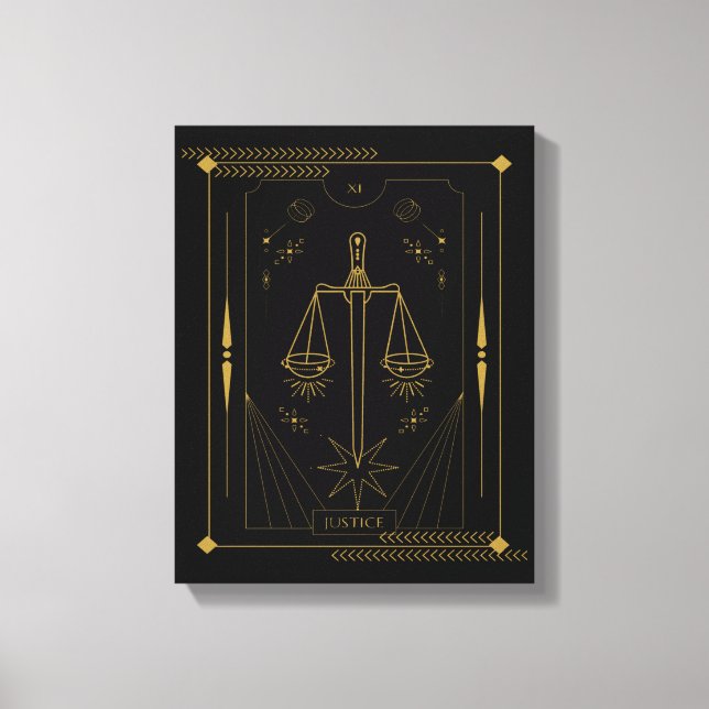 Justice Tarot card art Canvas Print (Front)