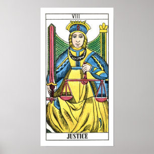 Justice Tarot Card Poster