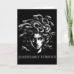 Justifiably Furious Medusa Greek Mythology Feminis Card