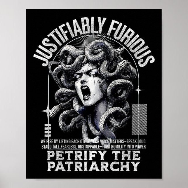 Justifiably Furious Medusa Greek Mythology Feminis Poster (Front)