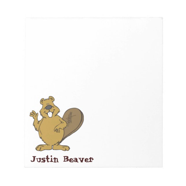 Justin Beaver Notepad (Front)