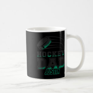 Justin Hockey Dad With Puck Mens Coffee Mug