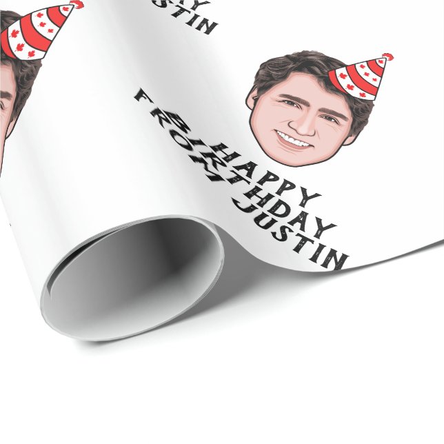 JUSTIN TRUDEAU BIRTHDAY WRAPPING PAPER (Roll Corner)
