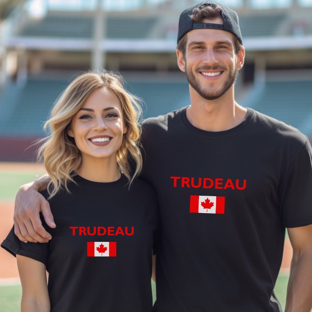 Justin Trudeau Canada Canadian Flag Dark T-Shirt (Creator Uploaded)