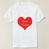 Justin Trudeau Canada Cute Heart Design Red White