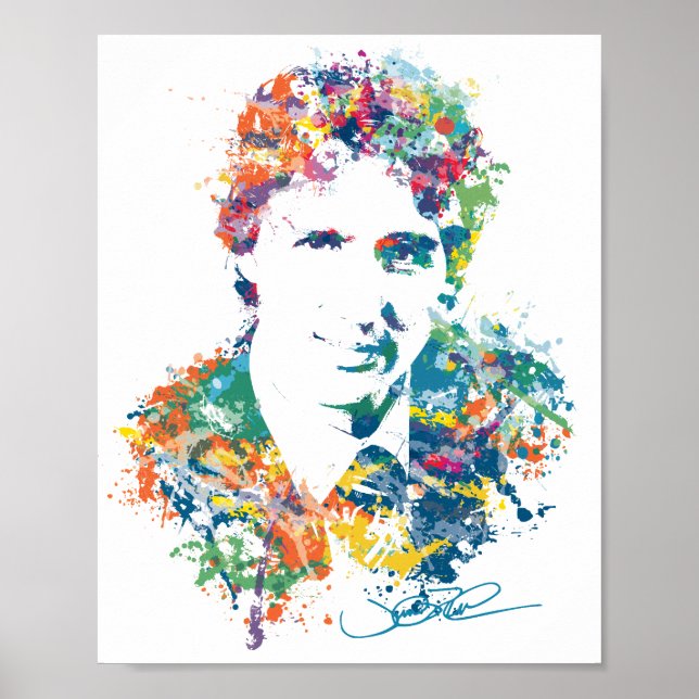 Justin Trudeau Digital Art Poster (Front)