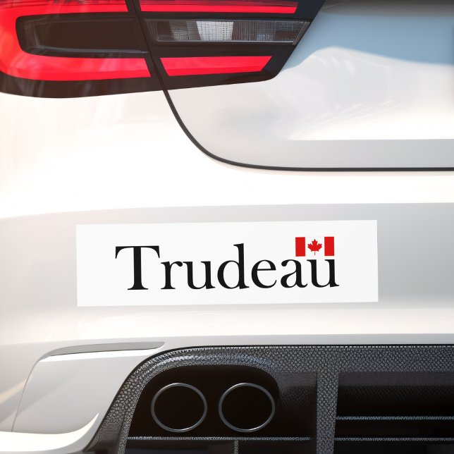 Justin Trudeau Official Canadian Flag Light-Color Bumper Sticker (Creator Uploaded)