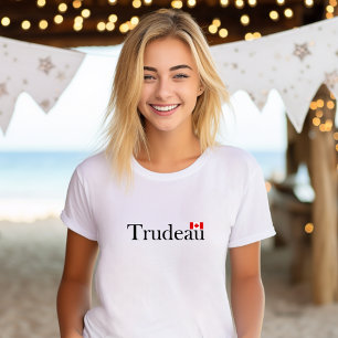 Justin Trudeau Official Canadian Flag Light-Color T-Shirt