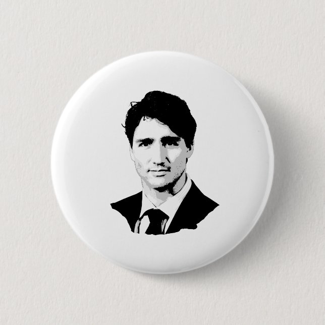 Justin Trudeau Portrait 6 Cm Round Badge (Front)