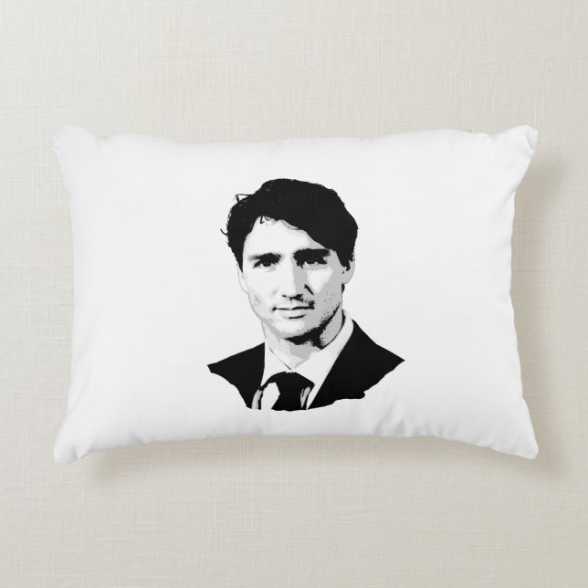 Justin Trudeau Portrait Decorative Cushion (Front)