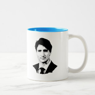 Justin Trudeau Portrait Two-Tone Coffee Mug