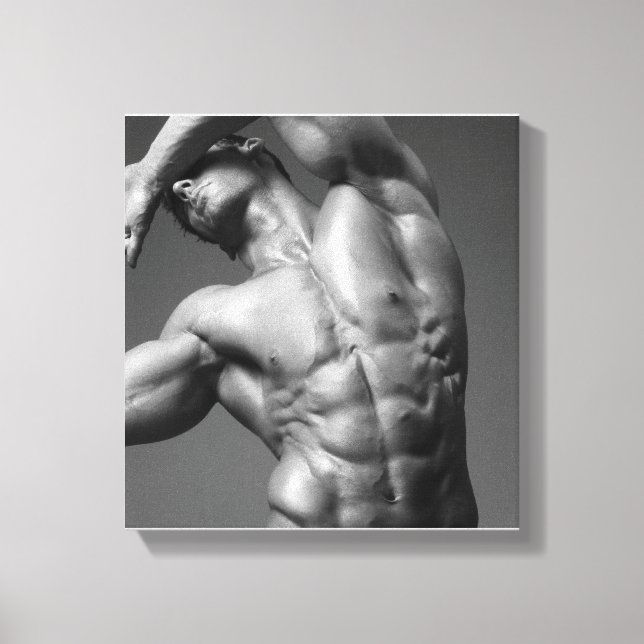 Justin Woltering Bodybuilder Picture Wrap Canvas Print (Front)