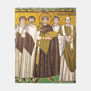 Justinian the Great Roman emperor Fleece Blanket