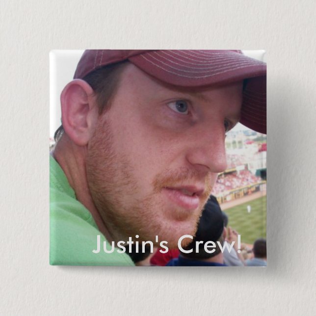 Justin's Semi-Colon Crew! 15 Cm Square Badge (Front)