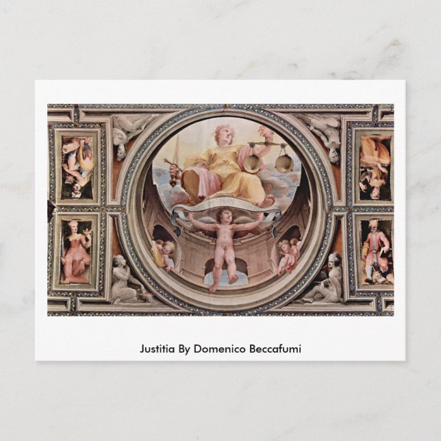 Justitia By Domenico Beccafumi Postcard (Front)