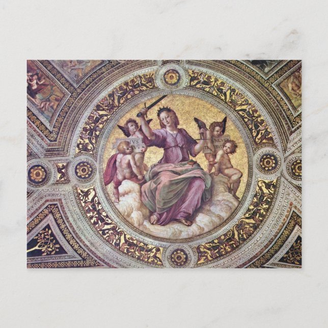 Justitia Tondo By Raffael (Best Quality) Postcard (Front)