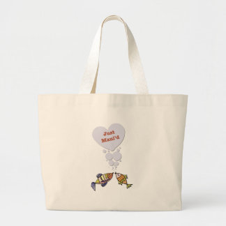 JustMauidFishBubble Just Maui'd Large Tote Bag