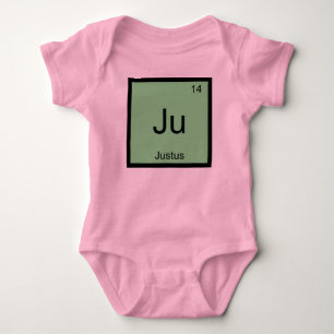 Justus  Name Chemistry Element Periodic Table Baby Bodysuit