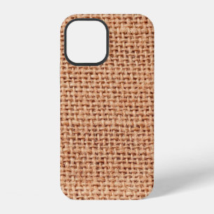 Jute bag sack beige colour brown iPhone 12 case