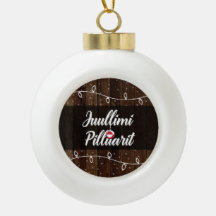 Juullimi Pilluarit Greenlandic Merry Christmas Ceramic Ball Christmas Ornament