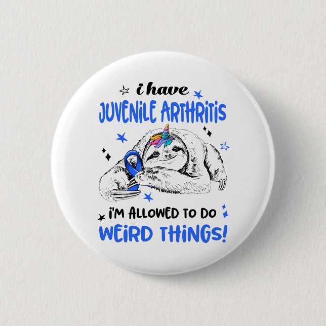 Juvenile Arthritis Awareness Month Ribbon Gifts 6 Cm Round Badge (Front)