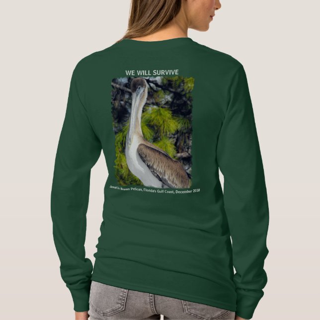 Juvenile Brown Pelican T-Shirt (Back)