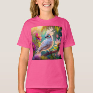 Juvenile Crested Blush Feather Dove Fantasy Bird T-Shirt