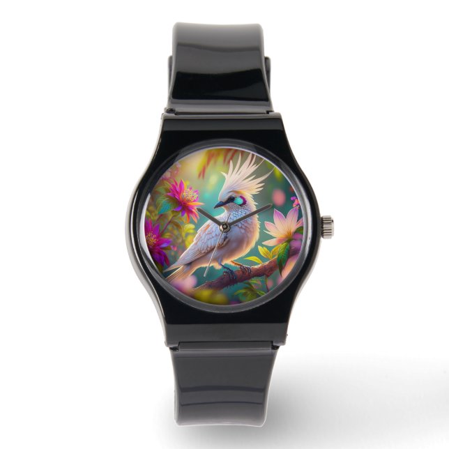 Juvenile Crested Blush Feather Dove Fantasy Bird Watch (Front)