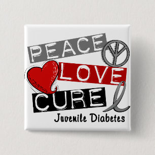 JUVENILE DIABETES 15 CM SQUARE BADGE
