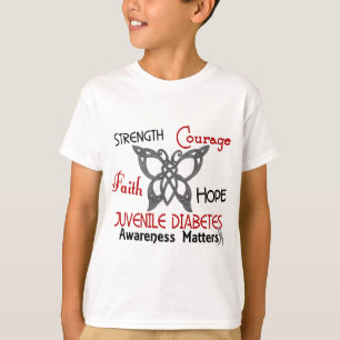 Juvenile Diabetes Celtic Butterfly 3 T-Shirt